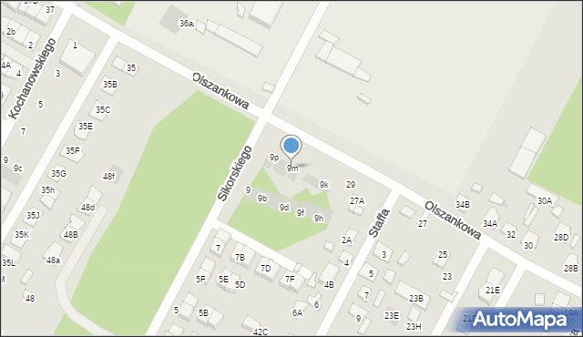 Legionowo, Sikorskiego Władysława, gen., 9m, mapa Legionowo