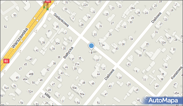 Legionowo, Sielankowa, 8, mapa Legionowo