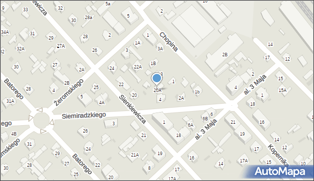 Legionowo, Sienkiewicza Henryka, 20A, mapa Legionowo