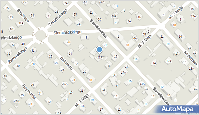 Legionowo, Sienkiewicza Henryka, 21A, mapa Legionowo