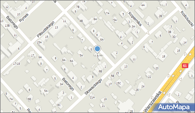 Legionowo, Sienkiewicza Henryka, 3, mapa Legionowo