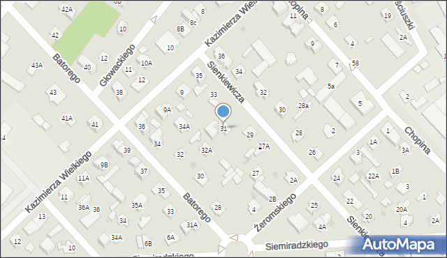 Legionowo, Sienkiewicza Henryka, 31, mapa Legionowo