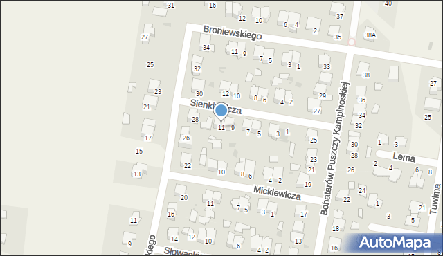 Leszno, Sienkiewicza Henryka, 11, mapa Leszno