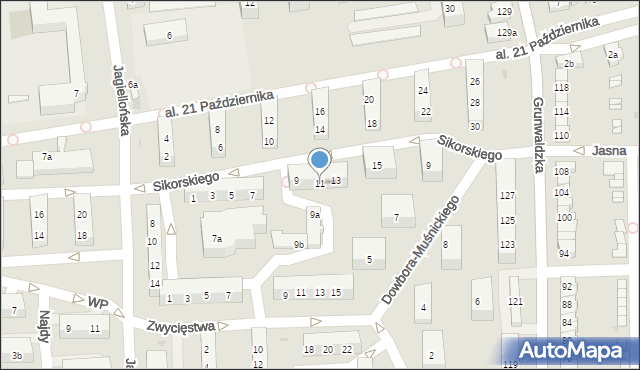 Leszno, Sikorskiego Władysława, gen., 11, mapa Leszno