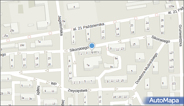 Leszno, Sikorskiego Władysława, gen., 5, mapa Leszno