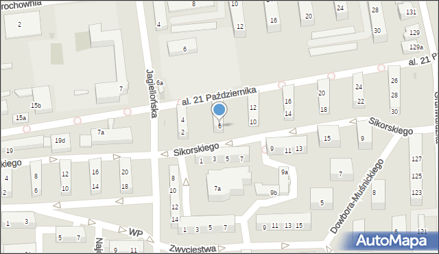 Leszno, Sikorskiego Władysława, gen., 6, mapa Leszno