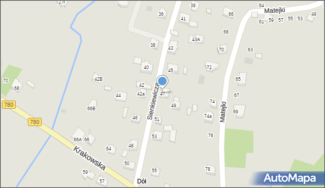 Libiąż, Sienkiewicza Henryka, 47, mapa Libiąż