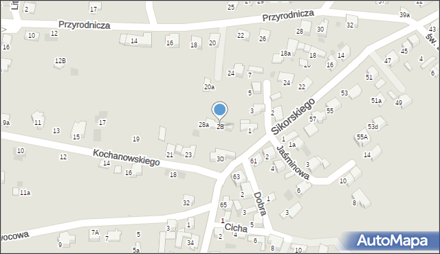 Libiąż, Sikorskiego Władysława, gen., 28, mapa Libiąż