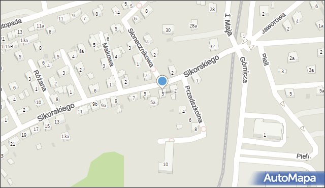 Libiąż, Sikorskiego Władysława, gen., 3, mapa Libiąż