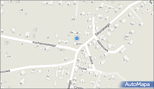 Libiąż, Sikorskiego Władysława, gen., 30, mapa Libiąż