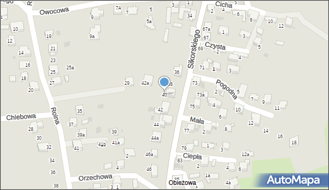 Libiąż, Sikorskiego Władysława, gen., 40, mapa Libiąż