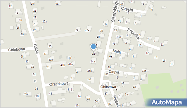 Libiąż, Sikorskiego Władysława, gen., 44, mapa Libiąż