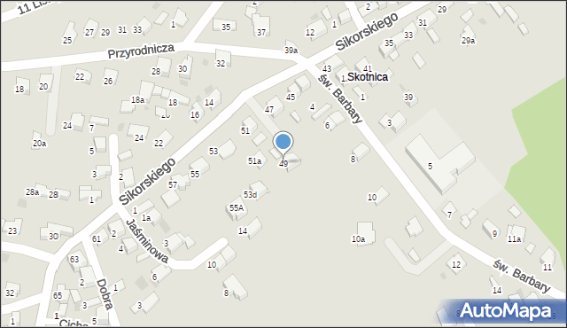 Libiąż, Sikorskiego Władysława, gen., 49, mapa Libiąż