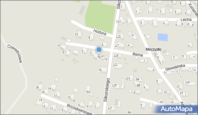 Libiąż, Sikorskiego Władysława, gen., 74, mapa Libiąż