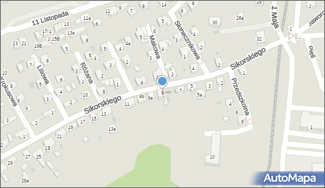 Libiąż, Sikorskiego Władysława, gen., 9, mapa Libiąż