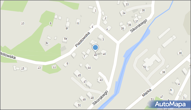 Limanowa, Sikorskiego Władysława, gen., 42, mapa Limanowa