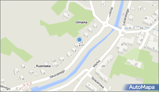 Limanowa, Sikorskiego Władysława, gen., 5, mapa Limanowa
