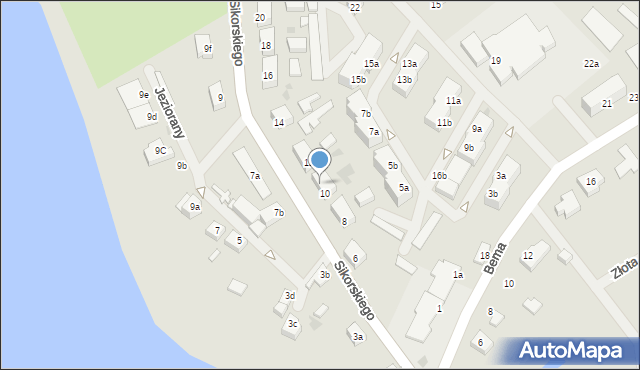 Lipiany, Sikorskiego Władysława, gen., 10a, mapa Lipiany