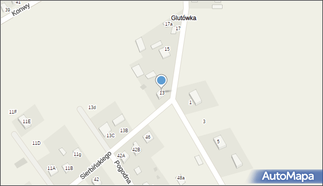 Lipniki, Sierbińskiego E., ks. kan., 13, mapa Lipniki