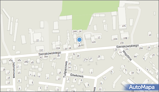 Lipno, Sierakowskiego, 16, mapa Lipno