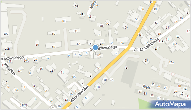 Lipno, Sierakowskiego, 1B, mapa Lipno