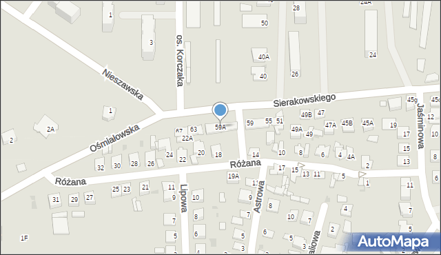 Lipno, Sierakowskiego, 59A, mapa Lipno