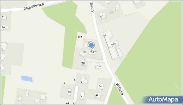 Liszyno, Sikory Wawrzyńca, 20A, mapa Liszyno