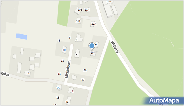 Liszyno, Sikory Wawrzyńca, 26, mapa Liszyno