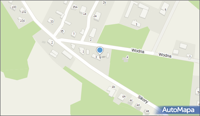 Liszyno, Sikory Wawrzyńca, 5, mapa Liszyno