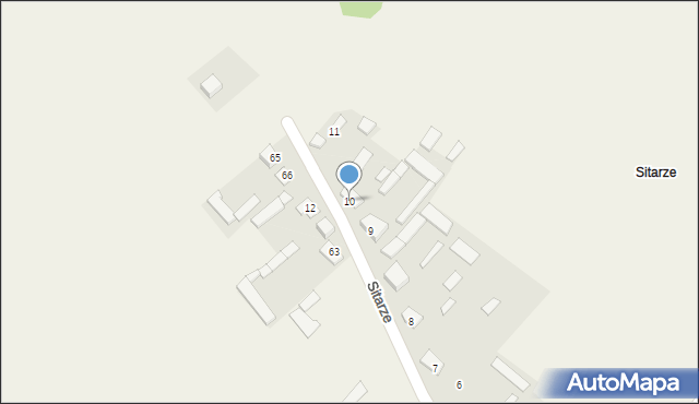 Liw, Sitarze, 10, mapa Liw
