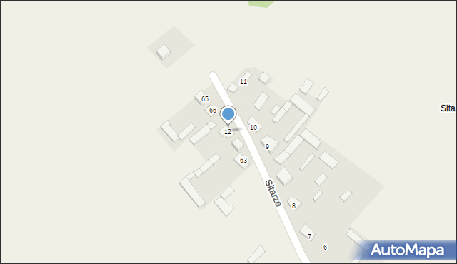 Liw, Sitarze, 12, mapa Liw