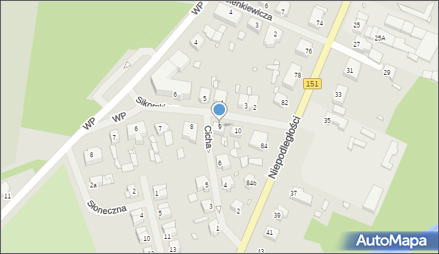 Łobez, Sikorskiego Władysława, gen., 9, mapa Łobez