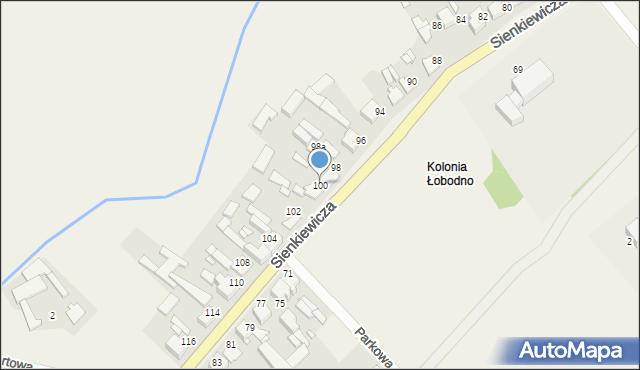 Łobodno, Sienkiewicza Henryka, 100, mapa Łobodno