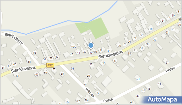 Łobodno, Sienkiewicza Henryka, 40, mapa Łobodno