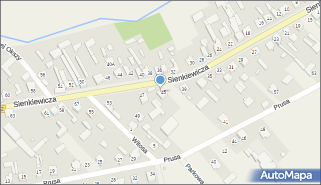 Łobodno, Sienkiewicza Henryka, 45A, mapa Łobodno