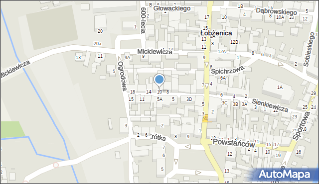 Łobżenica, Sienkiewicza Henryka, 10, mapa Łobżenica