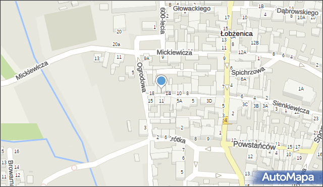 Łobżenica, Sienkiewicza Henryka, 16, mapa Łobżenica