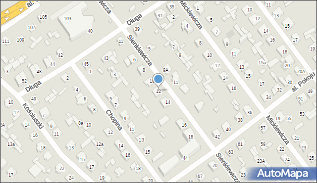 Łochów, Sienkiewicza Henryka, 12, mapa Łochów