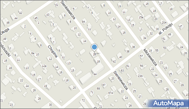 Łochów, Sienkiewicza Henryka, 16, mapa Łochów