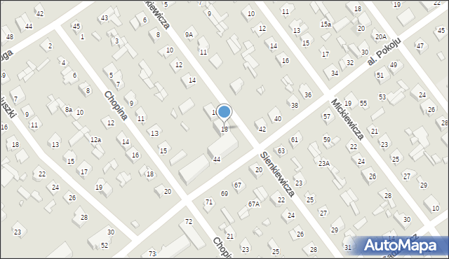 Łochów, Sienkiewicza Henryka, 18, mapa Łochów