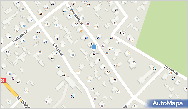 Łochów, Sienkiewicza Henryka, 44, mapa Łochów