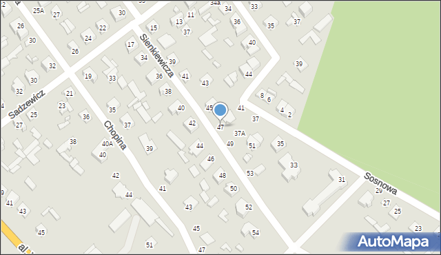 Łochów, Sienkiewicza Henryka, 47, mapa Łochów