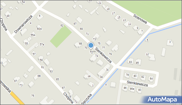 Łochów, Sienkiewicza Henryka, 72, mapa Łochów