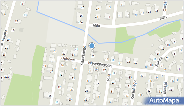 Łochów, Sikorskiego Władysława, gen., 38, mapa Łochów