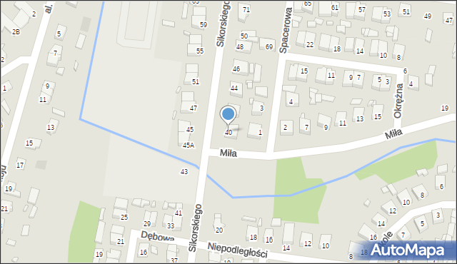 Łochów, Sikorskiego Władysława, gen., 40, mapa Łochów