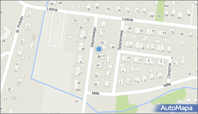 Łochów, Sikorskiego Władysława, gen., 46a, mapa Łochów