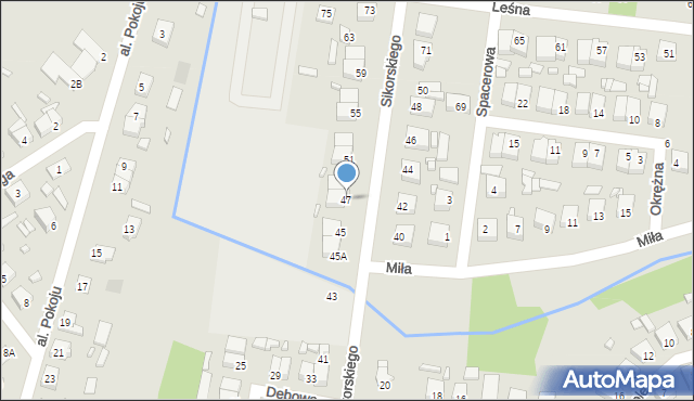 Łochów, Sikorskiego Władysława, gen., 47, mapa Łochów