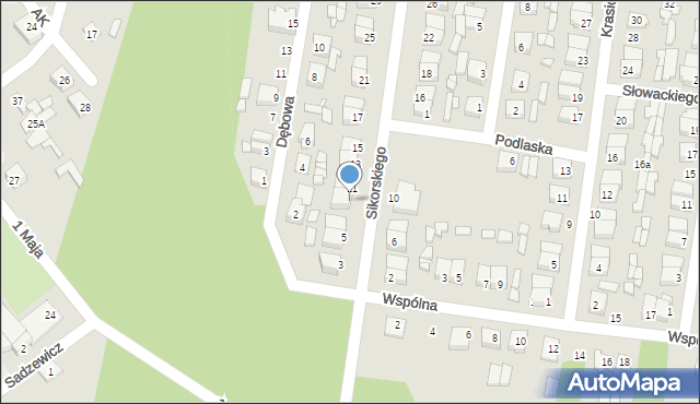 Łochów, Sikorskiego Władysława, gen., 9, mapa Łochów