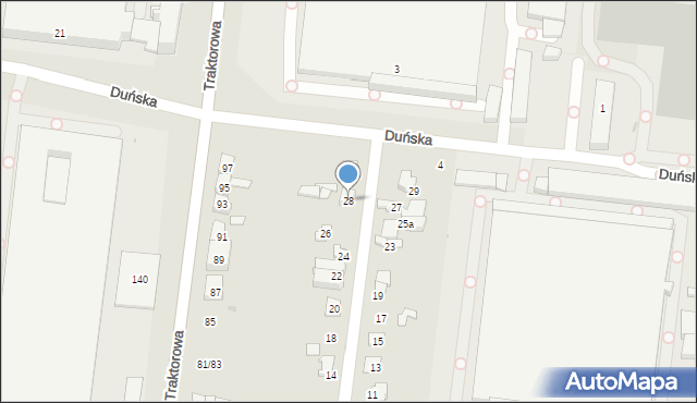 Łódź, Sierpowa, 28, mapa Łodzi