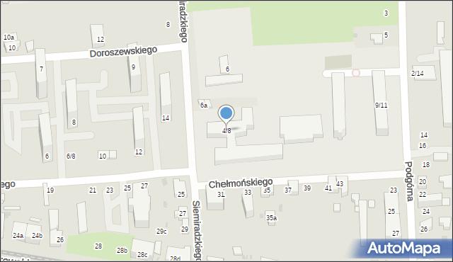 Łódź, Siemiradzkiego Henryka, 4/8, mapa Łodzi